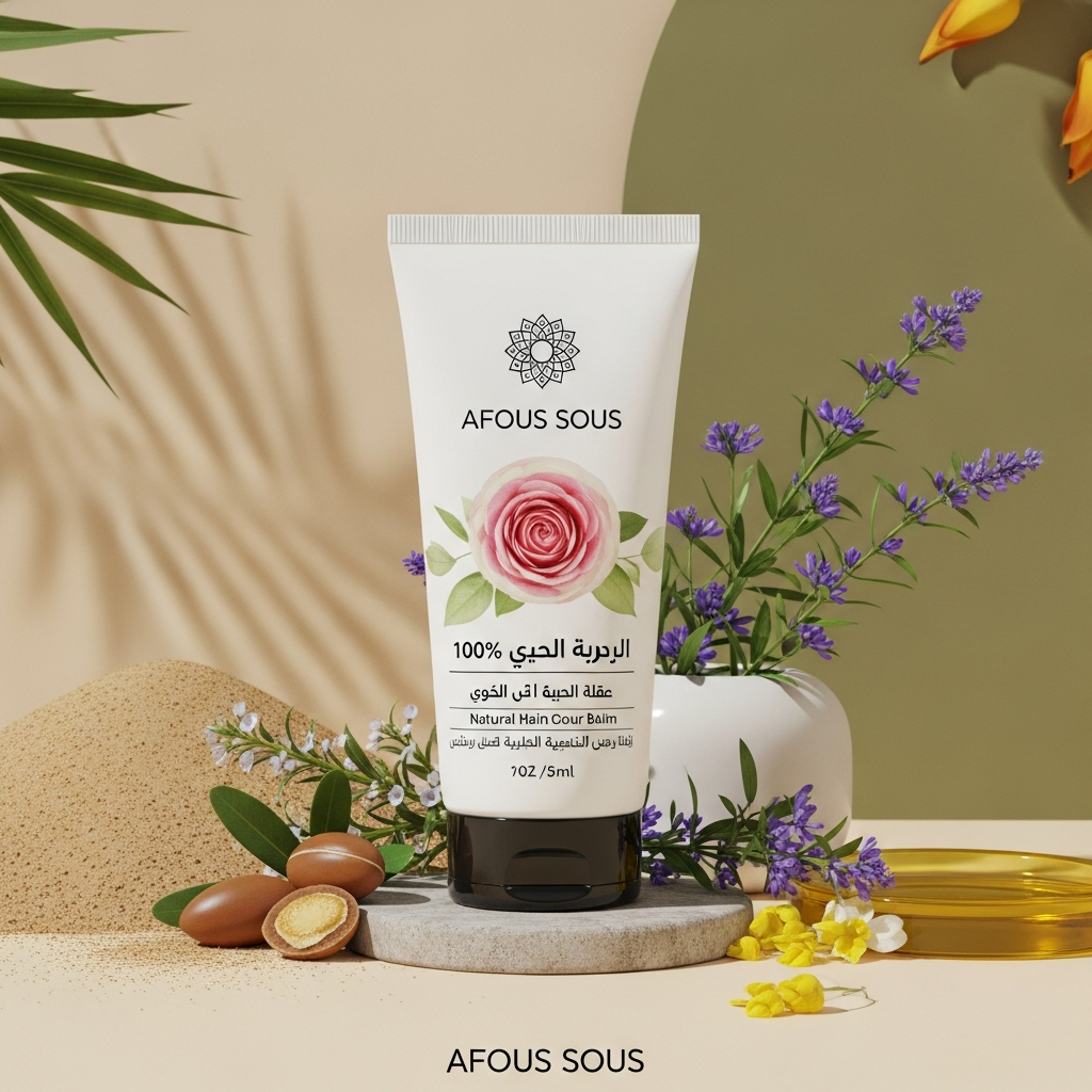 بلسم الشعر الطبيعي بماء الورد