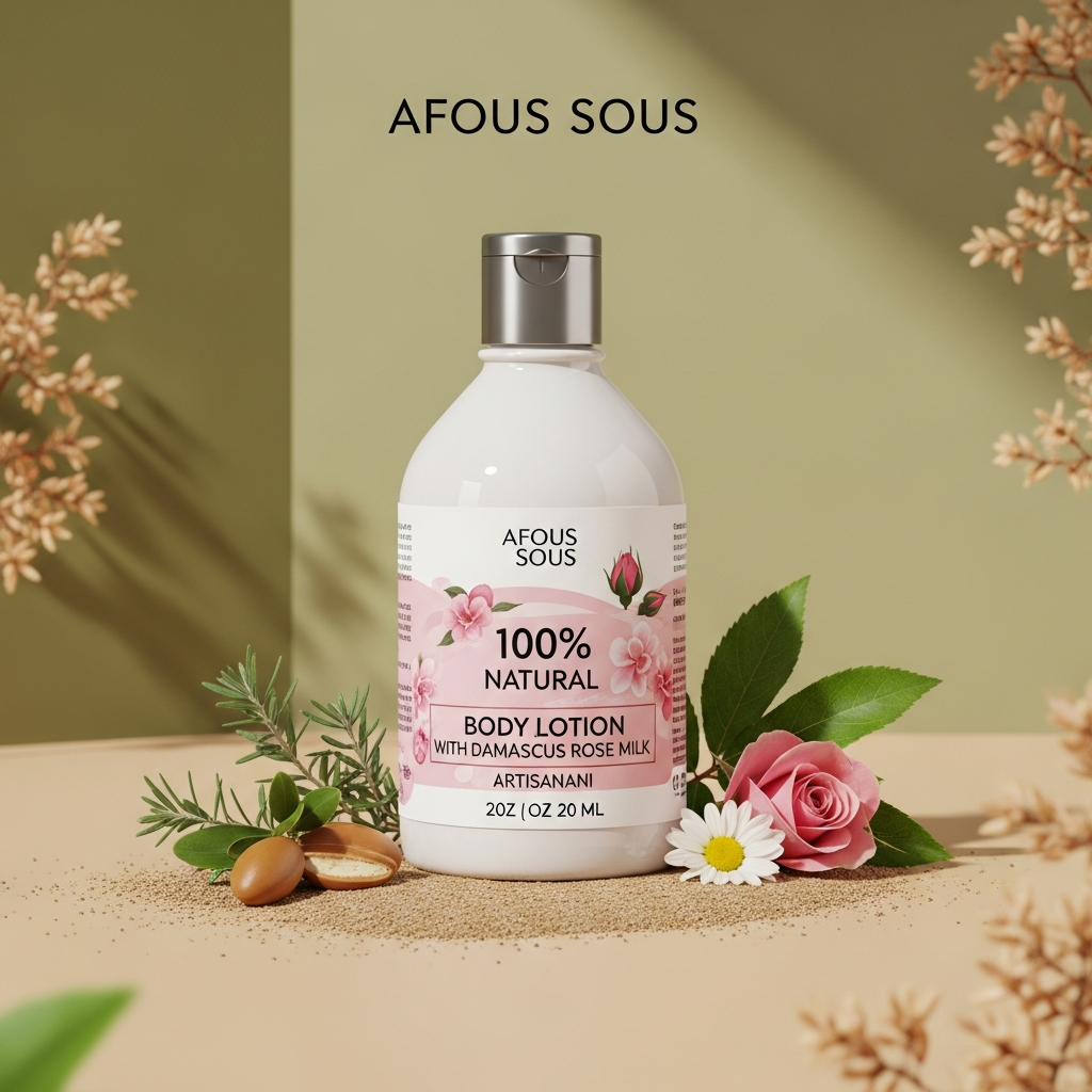 لوشن جسم بحليب الورد الدمشقي